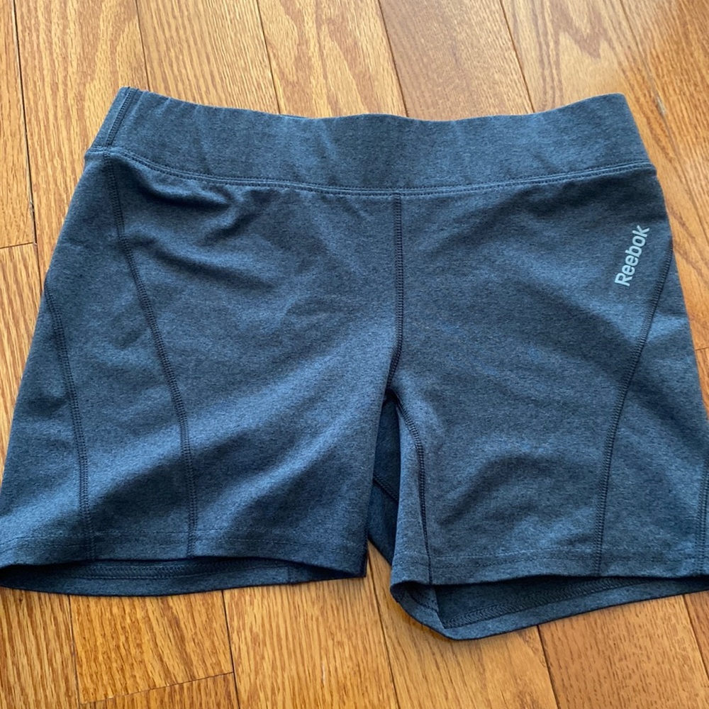 Reebok. Women’s biker shorts. Size medium. Grey